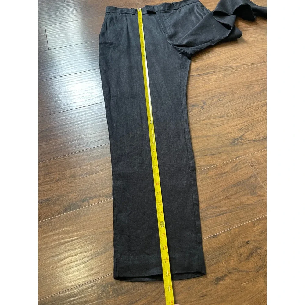 Mango MNG 100% Linen Straight pants office casual beach breathable comfort chic